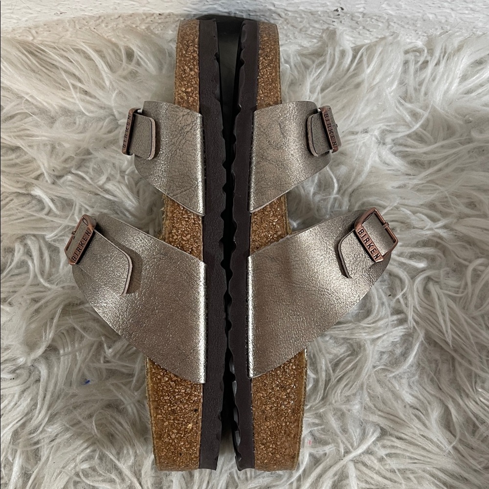 BIRKENSTOCK Sydney BS Graceful Taupe Sandal Slip In Leather Size 6 Unisex NEW - Picture 10 of 15